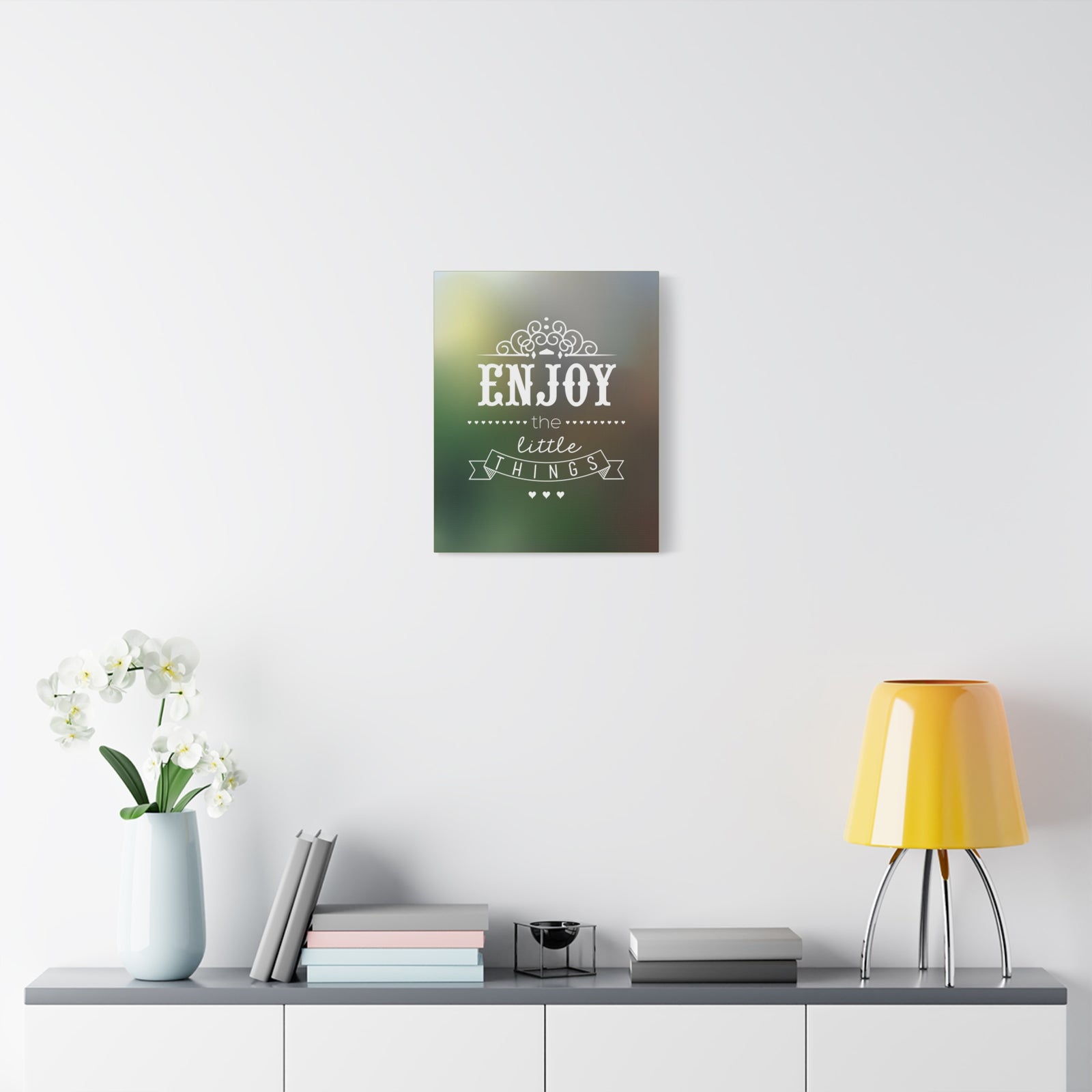 Inspirational Wall Art Enjoy The Little Things Motivation Wall Decor for Home Office Gym Inspiring Success Quote Print Ready to Hang-Express Your Love Gifts