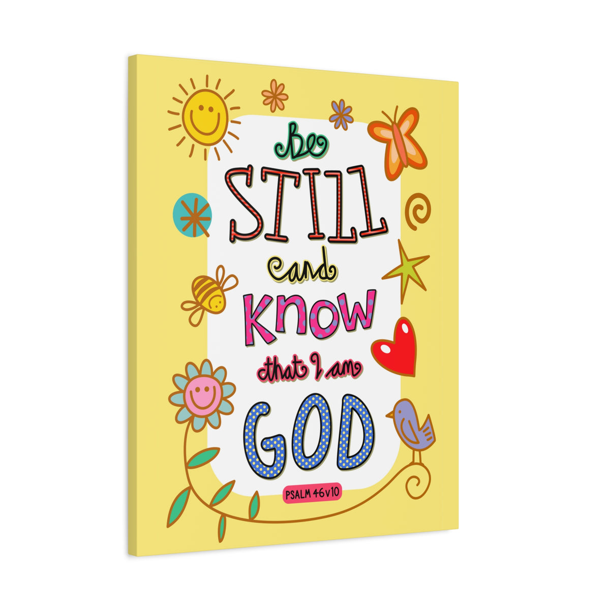 Scripture Walls Know That I Am God Psalm 46:10 Bible Verse Canvas Christian Wall Art Ready to Hang-Express Your Love Gifts