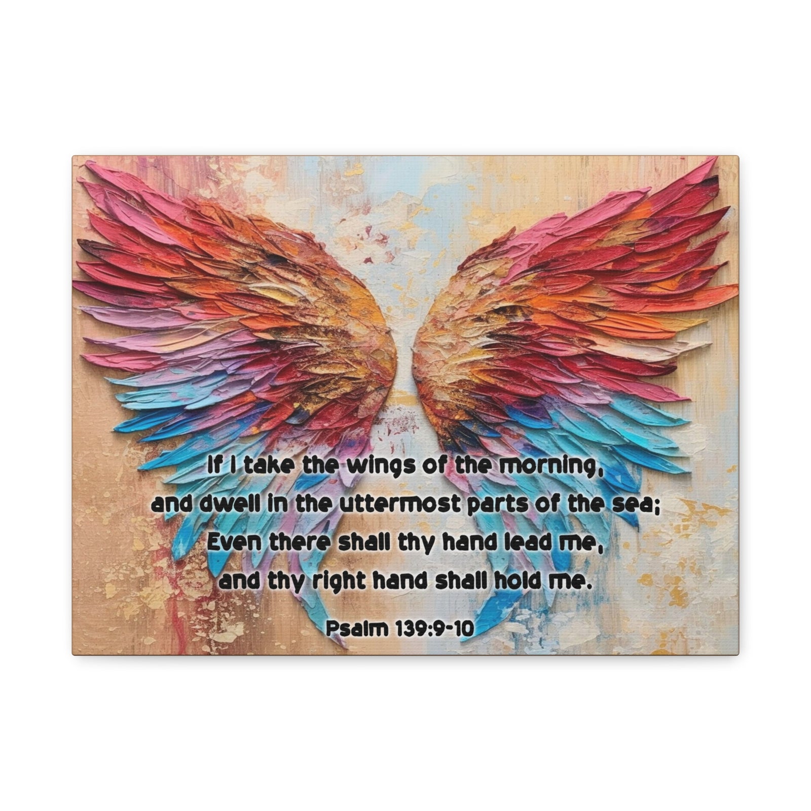 Scripture Walls Wings of the Morning Psalm 139:9-10 Christian Wall Art Print Ready to Hang Unframed-Express Your Love Gifts