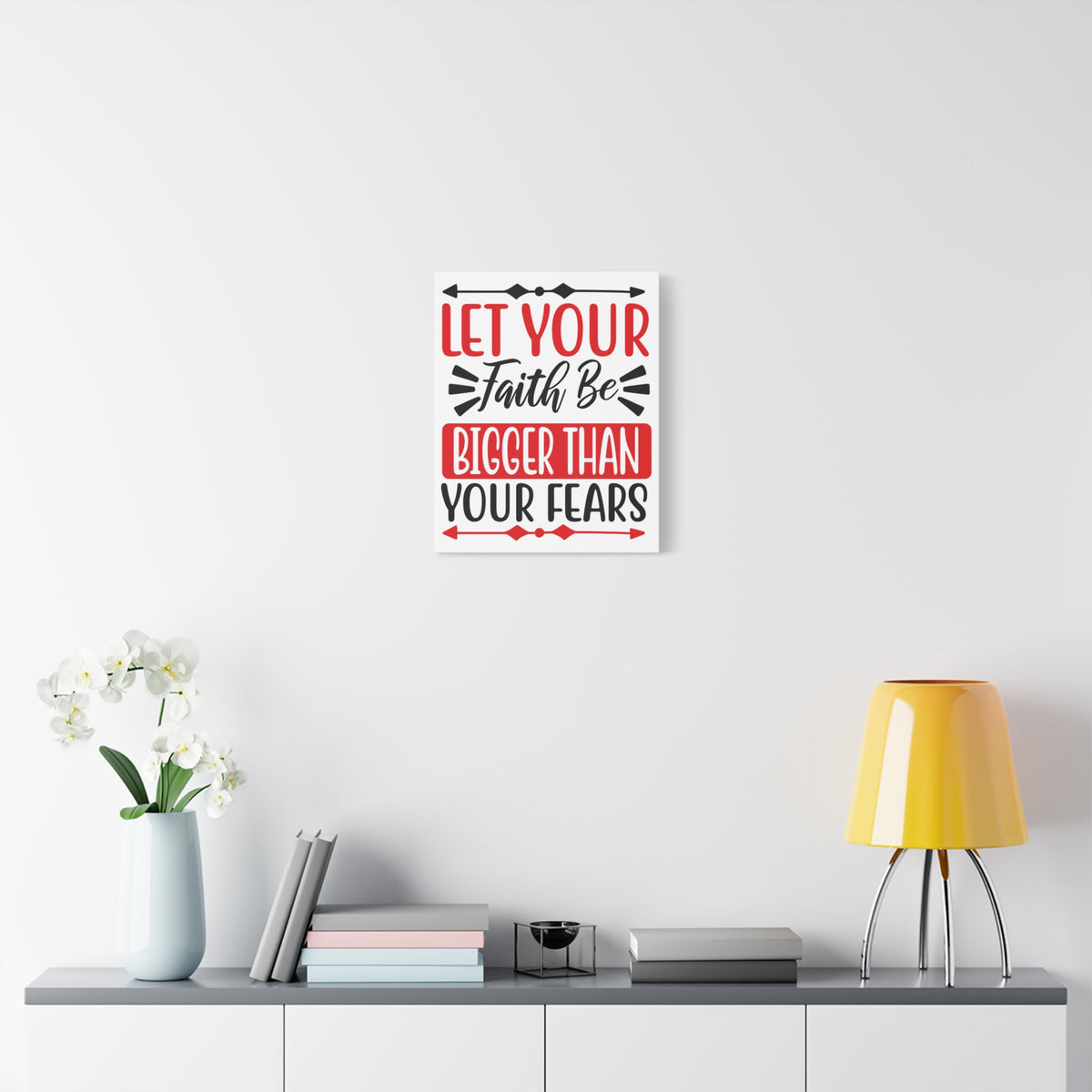 Scripture Canvas Let Your Fate Psalm 34:4 Christian Wall Art Print Ready to Hang-Express Your Love Gifts