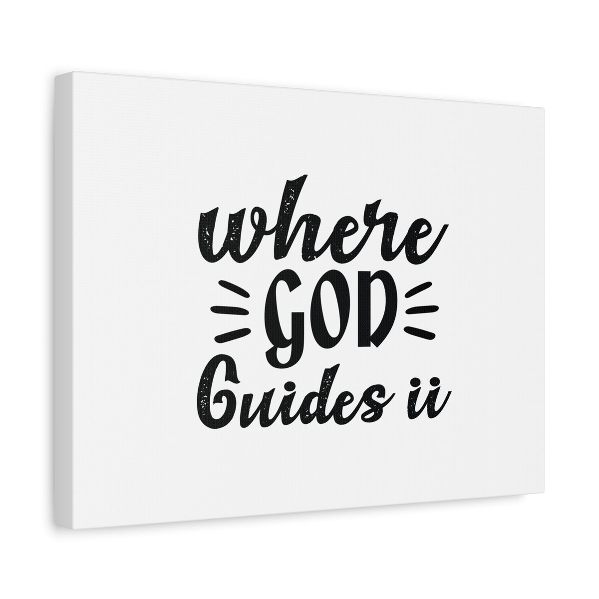 Scripture Canvas Where God Guides It Psalm 119:105 Christian Wall Art Bible Verse Print Ready to Hang-Express Your Love Gifts