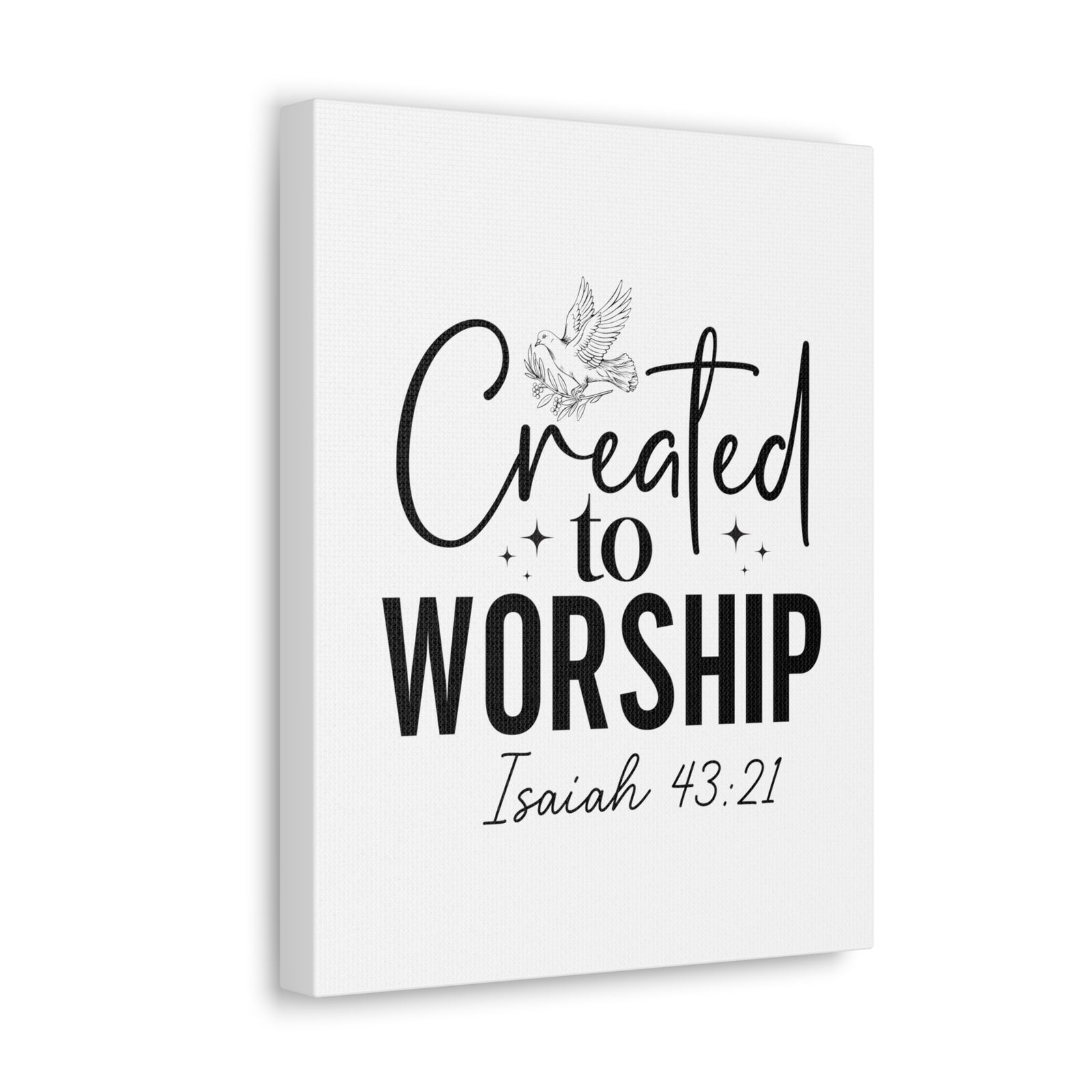 Scripture Walls Isaiah 43:21 Created to Worship Bible Verse Canvas Christian Wall Art Ready to Hang Unframed-Express Your Love Gifts