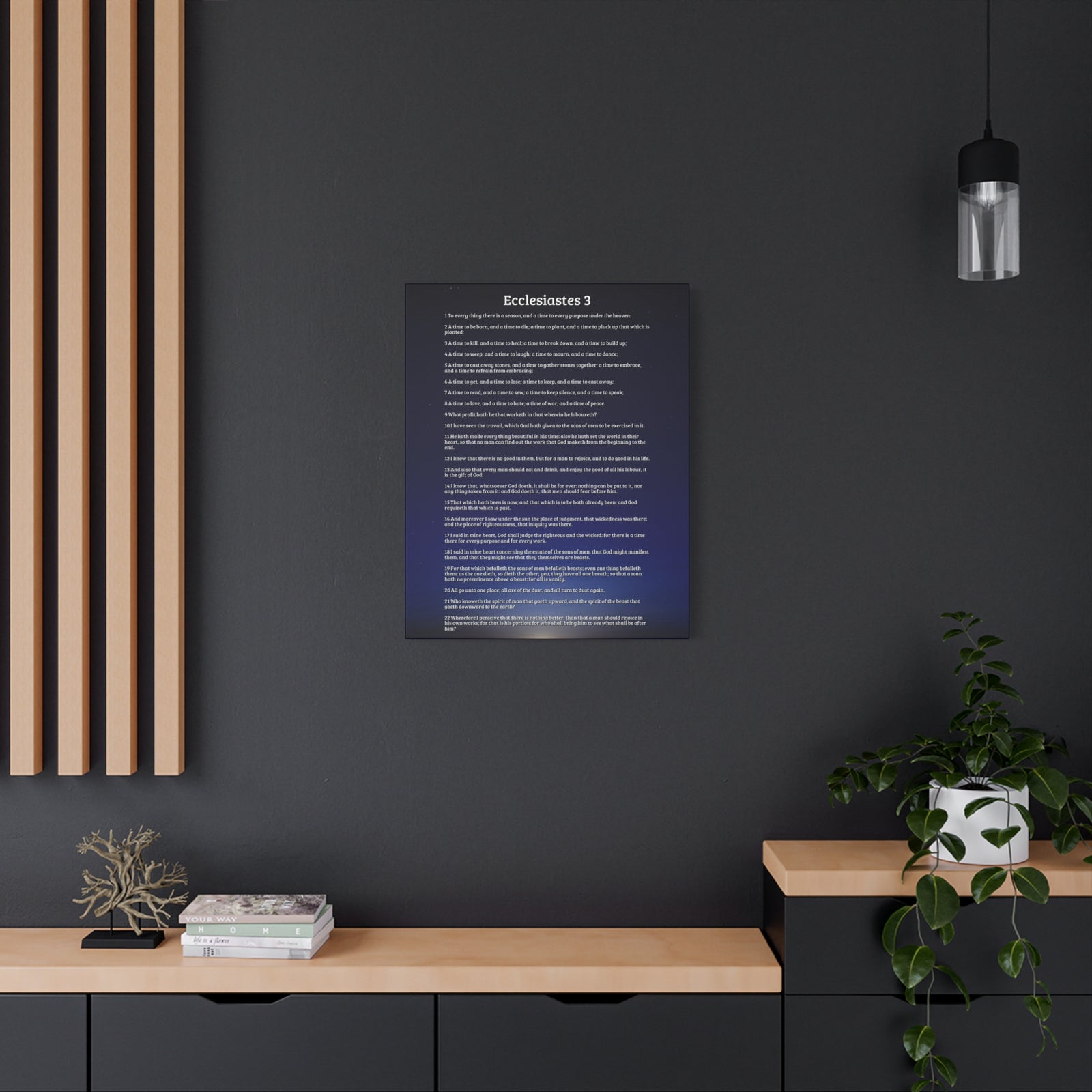Scripture Walls God's Time Ecclesiastes 3 Bible Verse Canvas Christian Wall Art Ready to Hang-Express Your Love Gifts