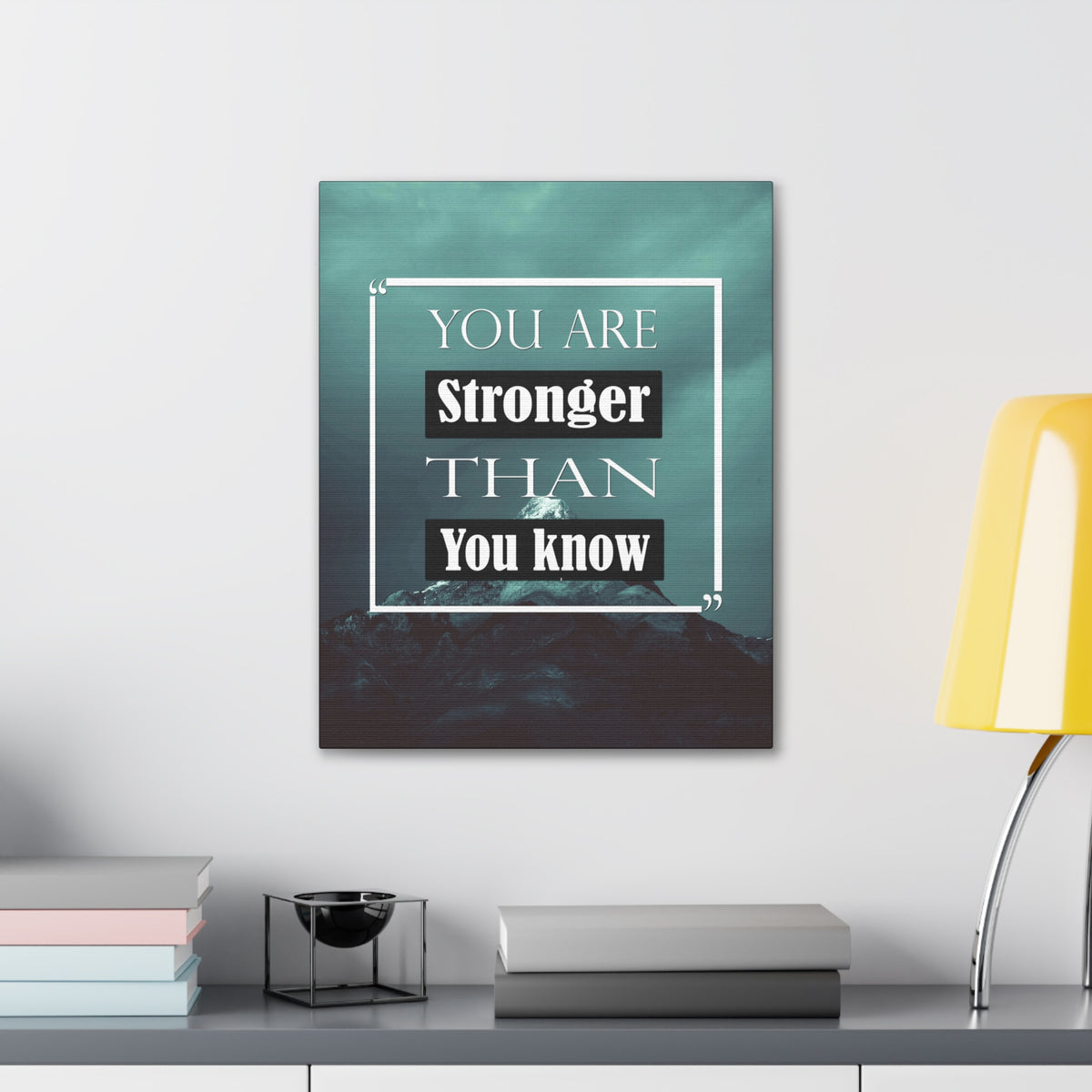Inspirational Quote Canvas You Are Stronger Than You Know Motivational Print Ready to Hang Artwork-Express Your Love Gifts