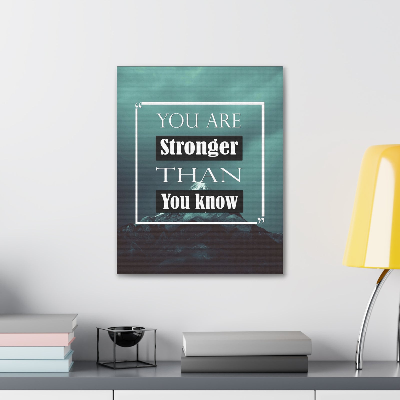 Inspirational Quote Canvas You Are Stronger Than You Know Motivational Print Ready to Hang Artwork-Express Your Love Gifts