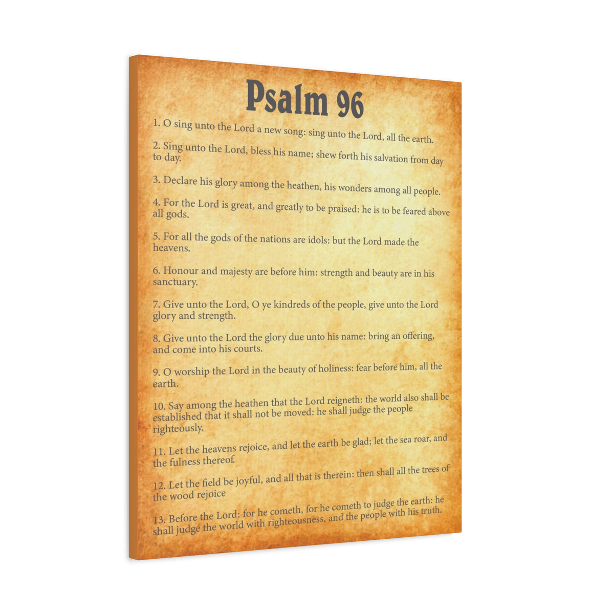 Scripture Walls Psalm 96:11 Gold Bible Chapter Canvas Christian Wall Art Ready to Hang-Express Your Love Gifts