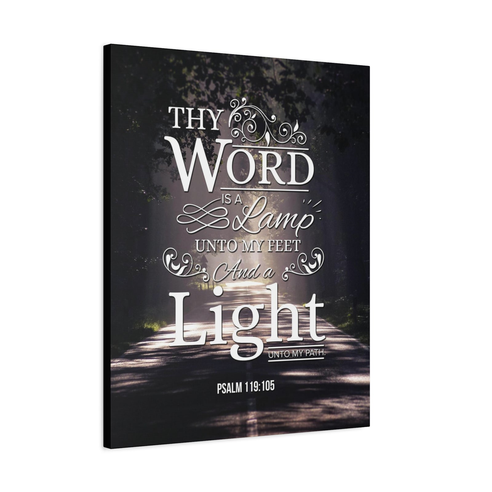 Bible Verse Canvas Thy Word is a Lamp Unto my Feet Psalm 119:105 Bible Verse Wall Art Scripture Art Faith Artwork Christian Home Decor-Express Your Love Gifts