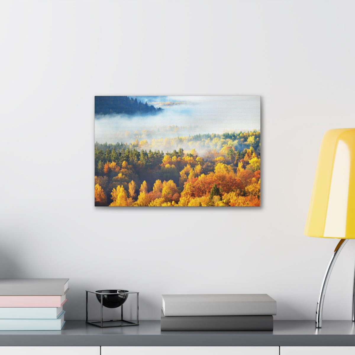Forest Mystic Autumn Nature Wilderness Photography Canvas Wall Art for Home Decor Ready-to-Hang-Express Your Love Gifts