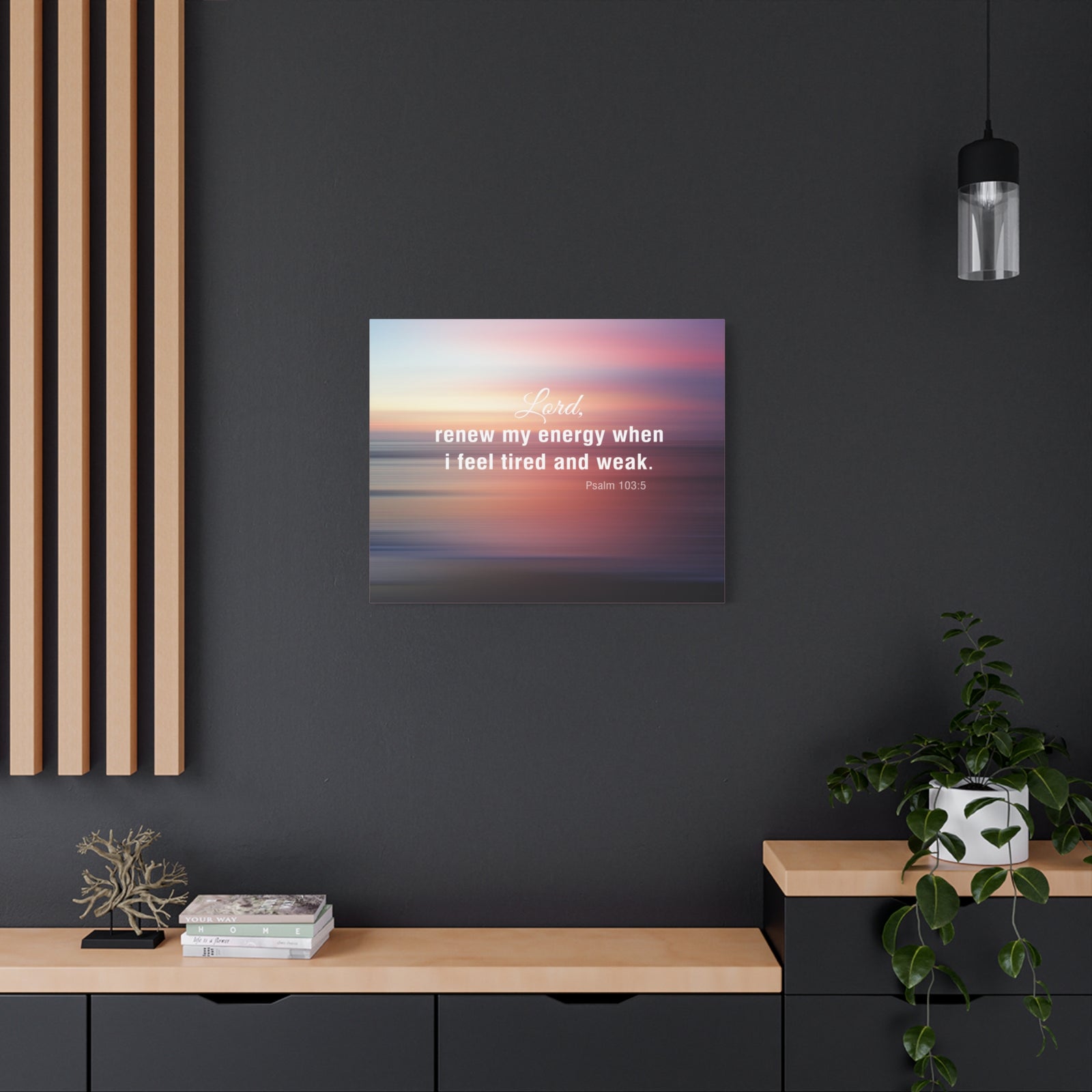 Scripture Canvas Renew My Energy Psalm 103:5 Christian Wall Art Bible Verse Print Ready to Hang-Express Your Love Gifts
