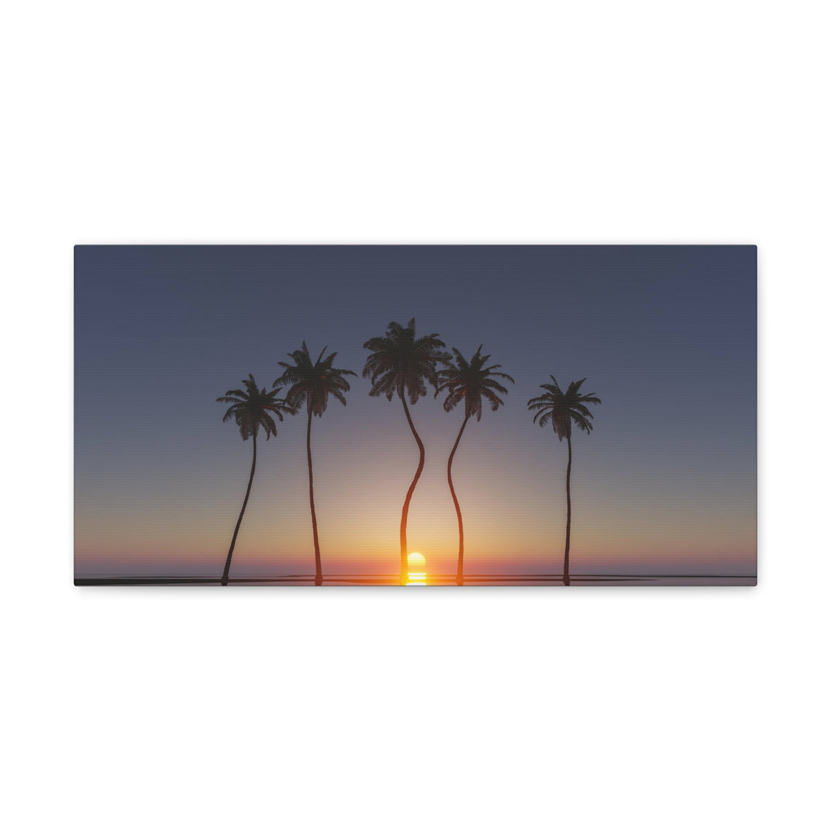 Palm Trees Tropical Sunset Ocean Canvas Wall Art for Home Decor Ready-to-Hang-Express Your Love Gifts