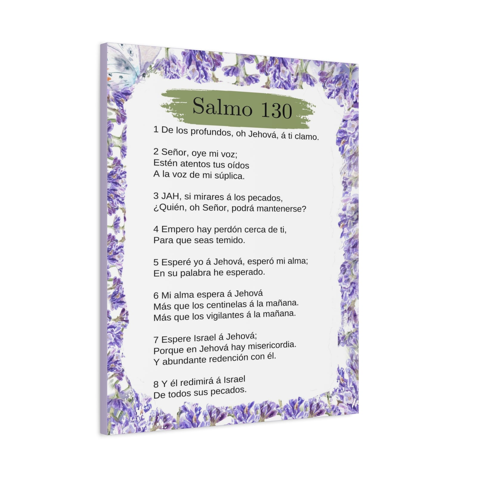 Salmo 130 Impresión De Arte Cristiano en la Pared Lista Para Colgar-Express Your Love Gifts