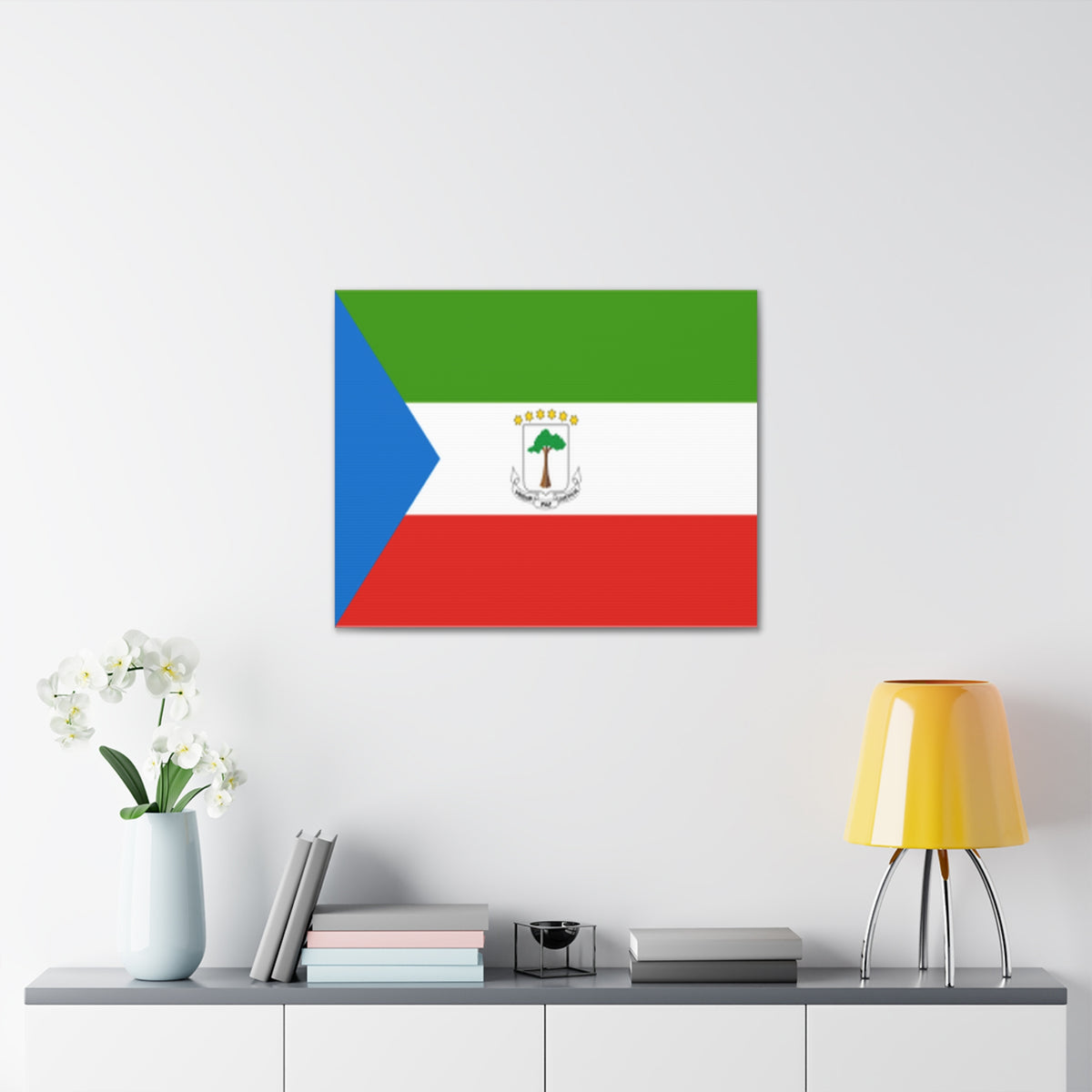 Equatorial Guinea Country Flag Canvas Vibrant Wall Art Unframed Home Decor-Express Your Love Gifts
