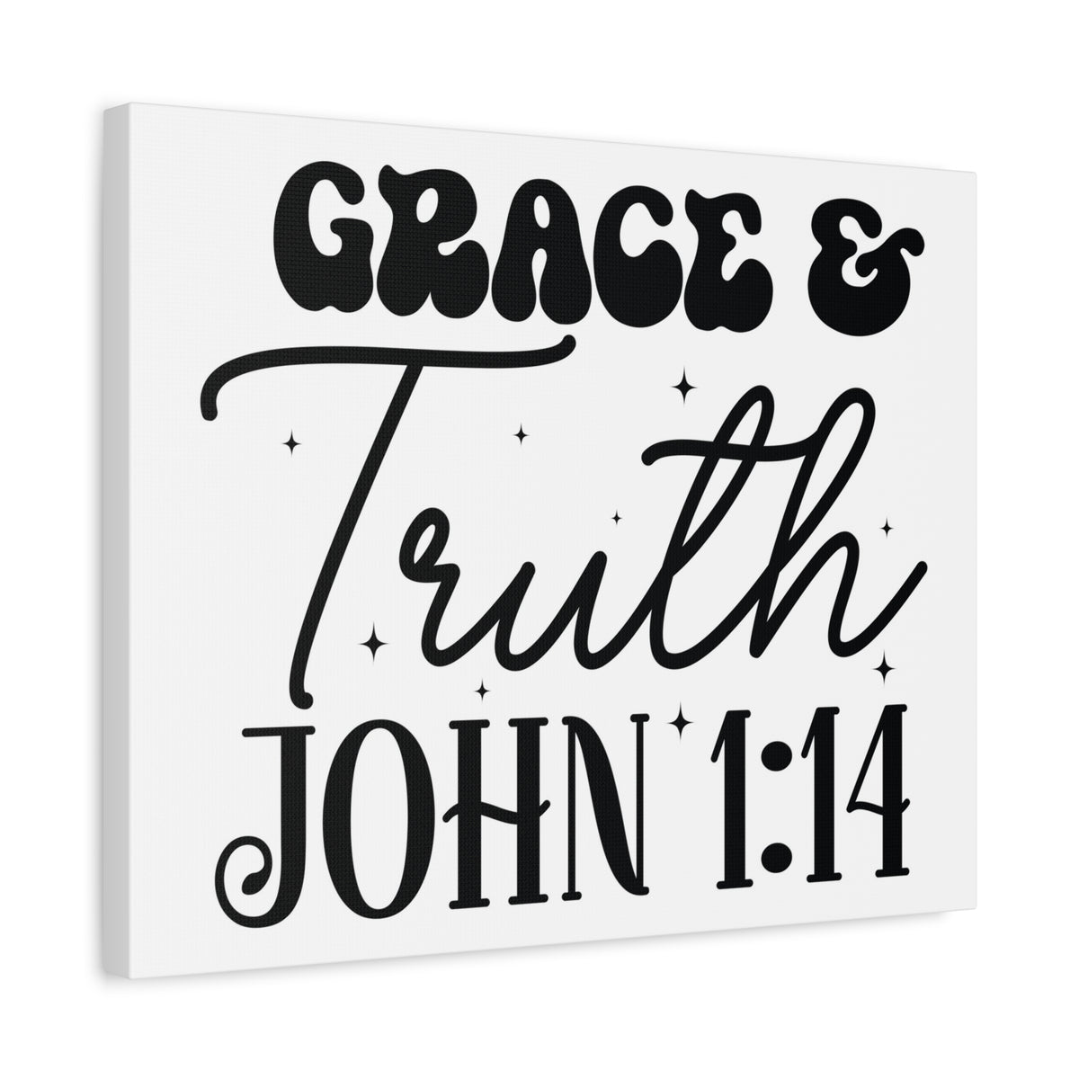 Scripture Walls John 1:14 Grace and Truth Bible Verse Canvas Christian Wall Art Ready to Hang Unframed-Express Your Love Gifts