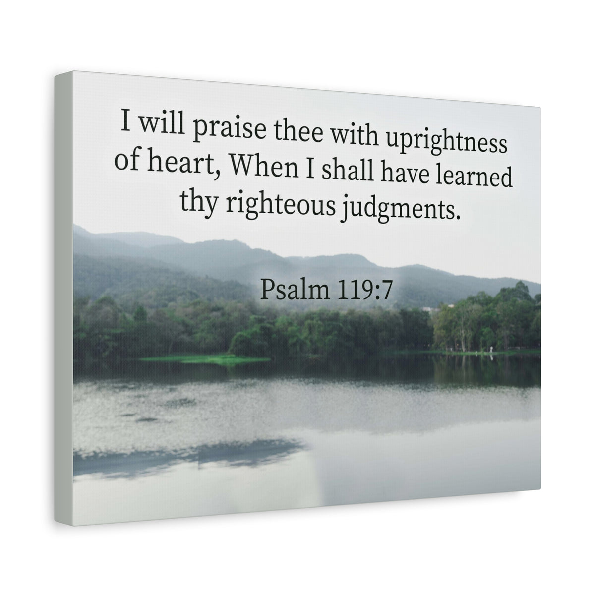 Bible Verse Canvas Righteous Judgments Psalm 119:7 Christian Home Decor Scripture Art-Express Your Love Gifts