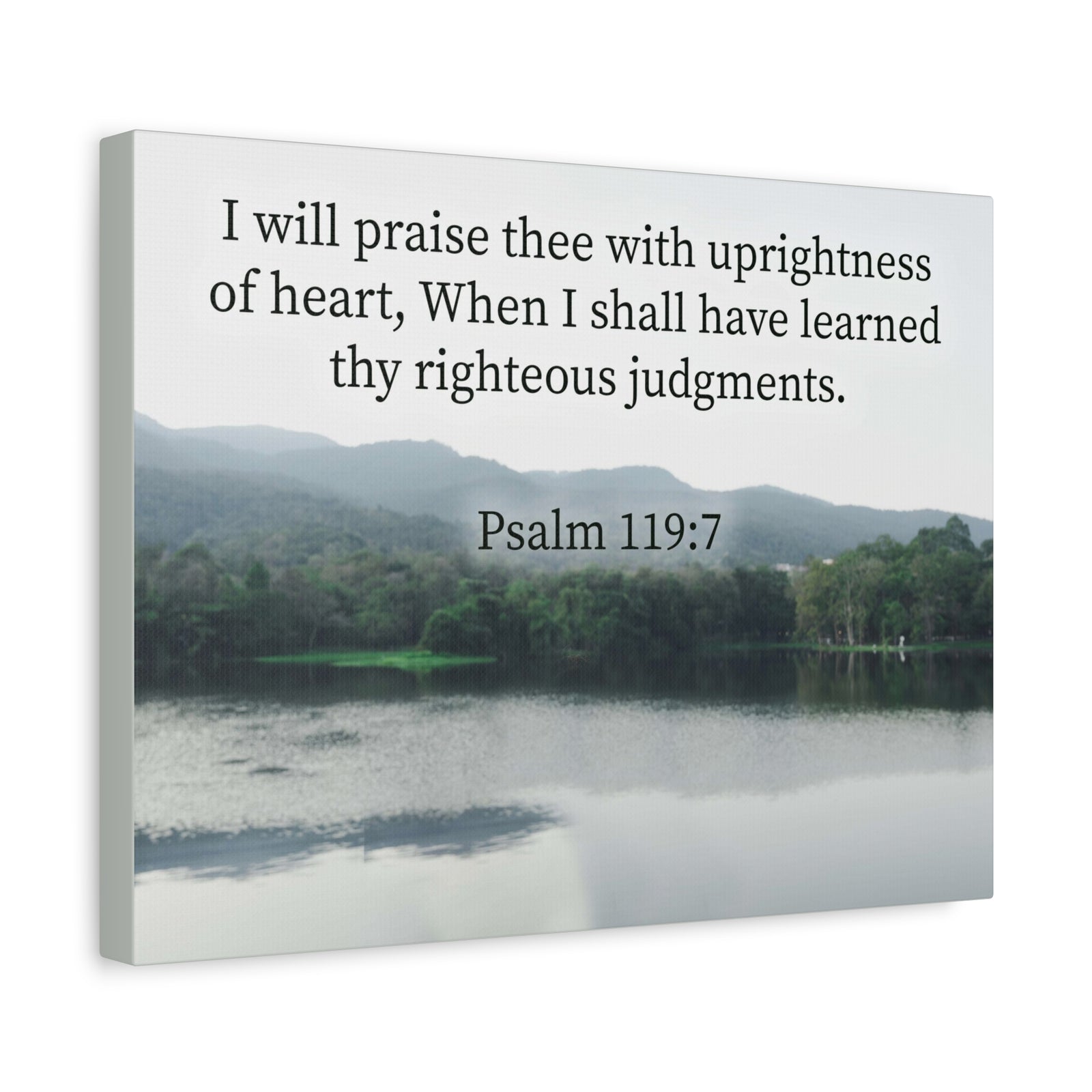 Bible Verse Canvas Righteous Judgments Psalm 119:7 Christian Home Decor Scripture Art-Express Your Love Gifts