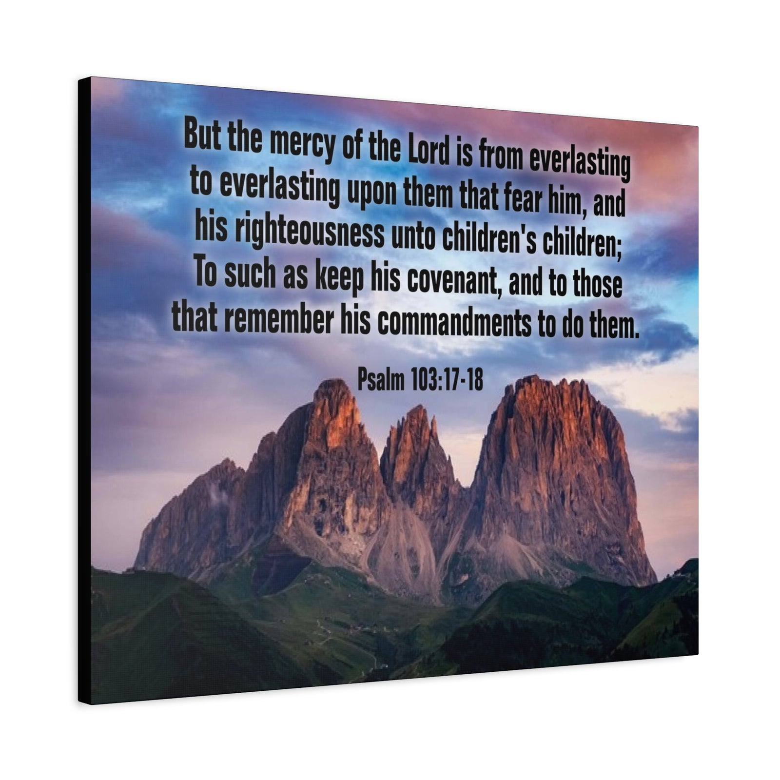 Bible Verse Canvas The Mercy of The Lord Psalm 118:24 Christian Home Decor Scripture Art-Express Your Love Gifts