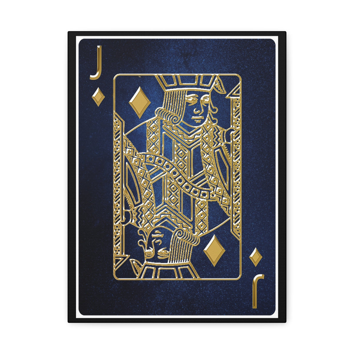 Jack Of Diamonds Space Background Playing Card Canvas Wall Art for Home Decor Ready-to-Hang-Express Your Love Gifts
