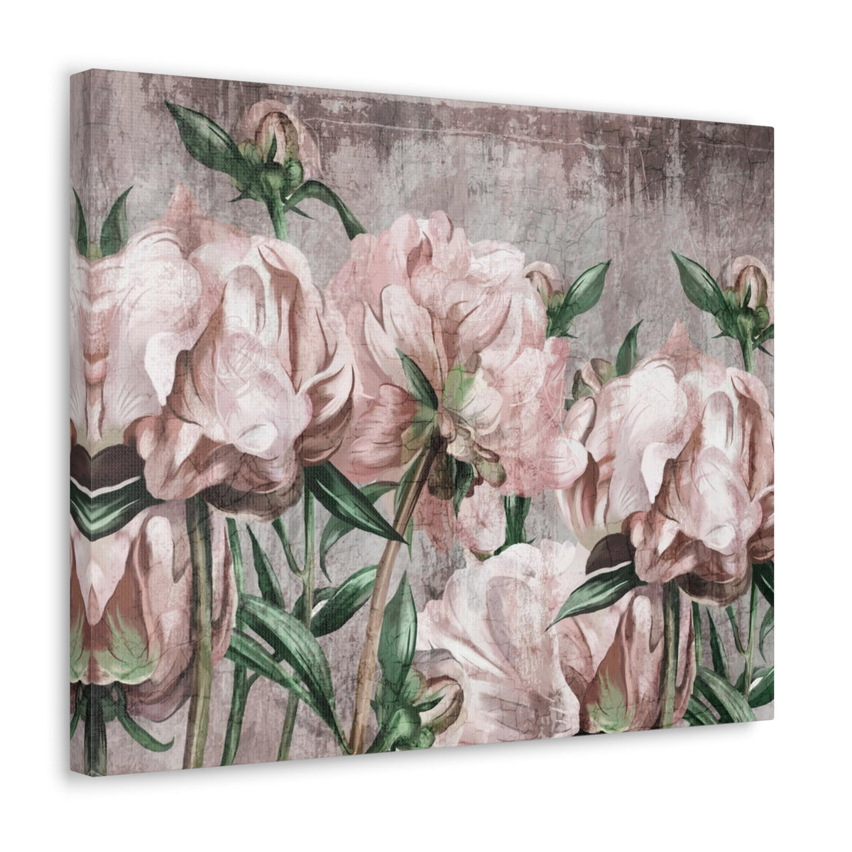 Large Art Peony Painted Flower Canvas Wall Art for Home Decor Ready-to-Hang-Express Your Love Gifts