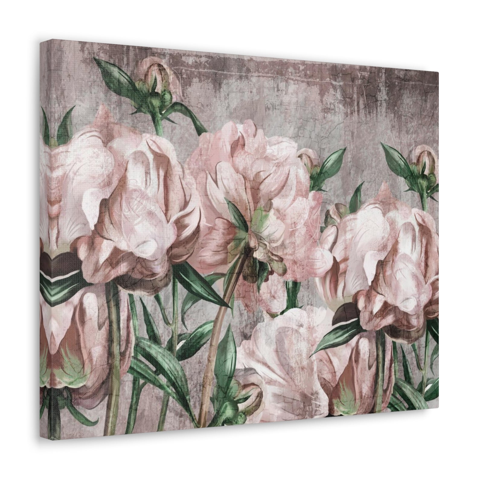 Large Art Peony Painted Flower Canvas Wall Art for Home Decor Ready-to-Hang-Express Your Love Gifts