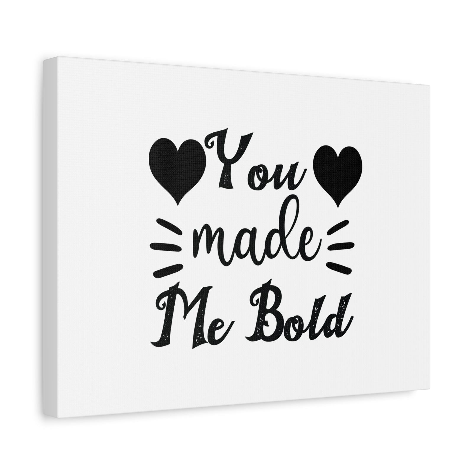 Scripture Canvas You Made Me Bold Psalms 138:3 Cursive Christian Wall Art Bible Verse Print Ready to Hang-Express Your Love Gifts