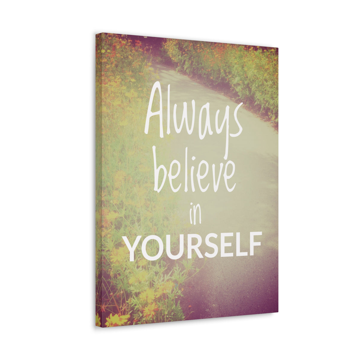 Inspirational Quote Canvas Always Believe In Yourself Motivational Print Ready to Hang Artwork-Express Your Love Gifts