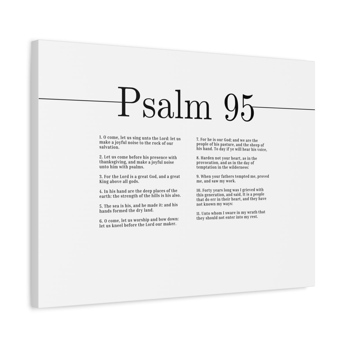 Scripture Canvas For The Lord Is A Great God Psalm 95 Christian Wall Art Bible Verse Print Ready to Hang-Express Your Love Gifts