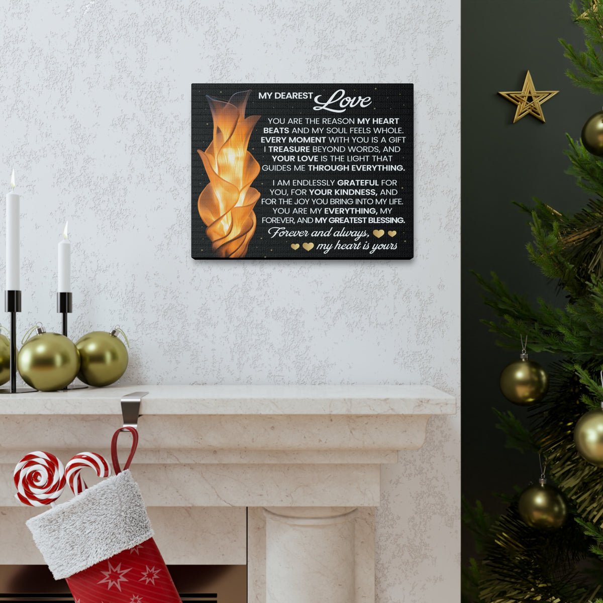 You Are The Reason Romantic Inspirational Print Ready to Hang Artwork Unframed-Express Your Love Gifts