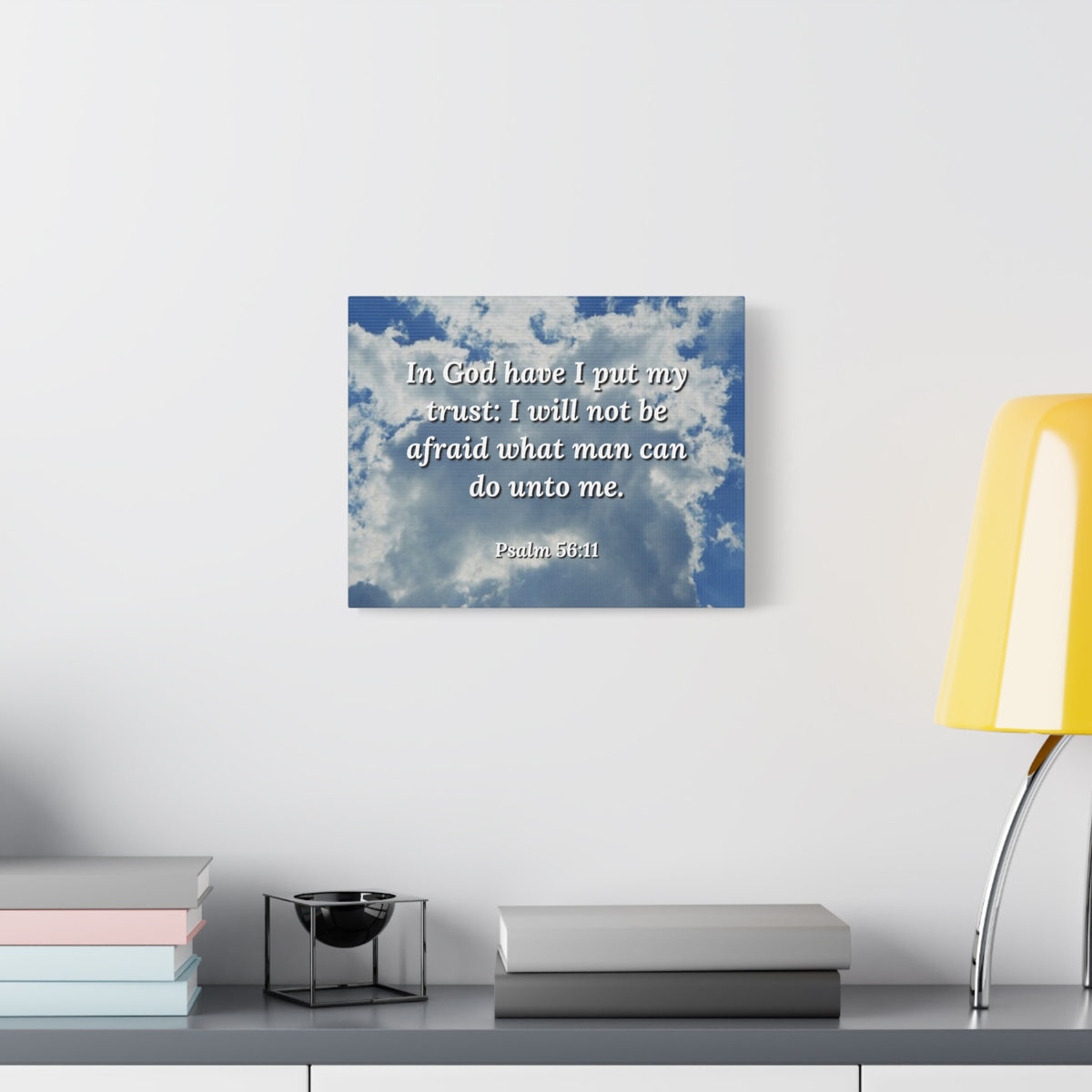 Scripture Canvas My Trust Psalm 56:11 Christian Wall Art Bible Verse Print Ready to Hang-Express Your Love Gifts