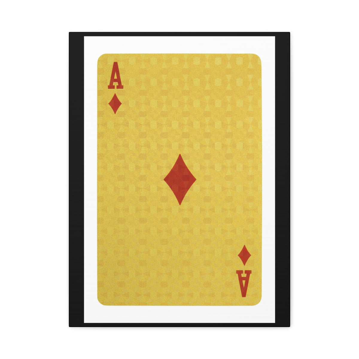 Ace Of Diamonds Isolated White Background Playing Card Canvas Wall Art for Home Decor Ready-to-Hang-Express Your Love Gifts