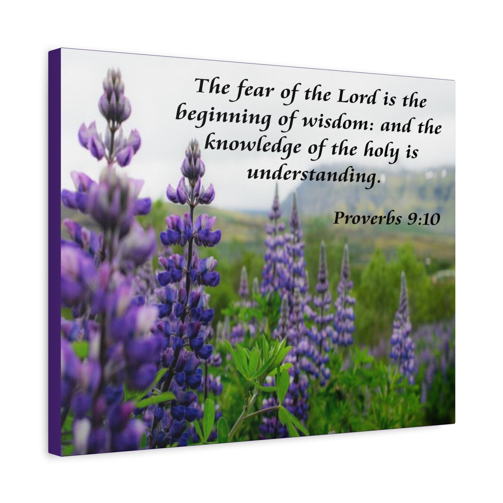 Bible Verse Canvas The Fear of The Lord Proverbs 9:10 Christian Home Décor Wall Art Scripture Ready to Hang Faith Print-Express Your Love Gifts