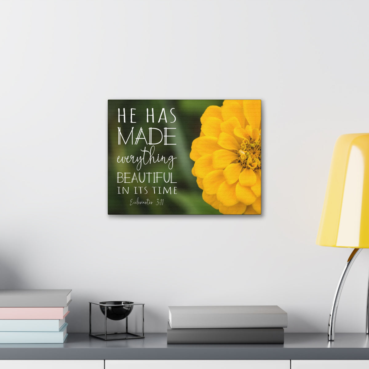 Scripture Walls Beautiful In Its Time Ecclesiastes 3:11 Bible Verse Canvas Christian Wall Art Ready to Hang-Express Your Love Gifts