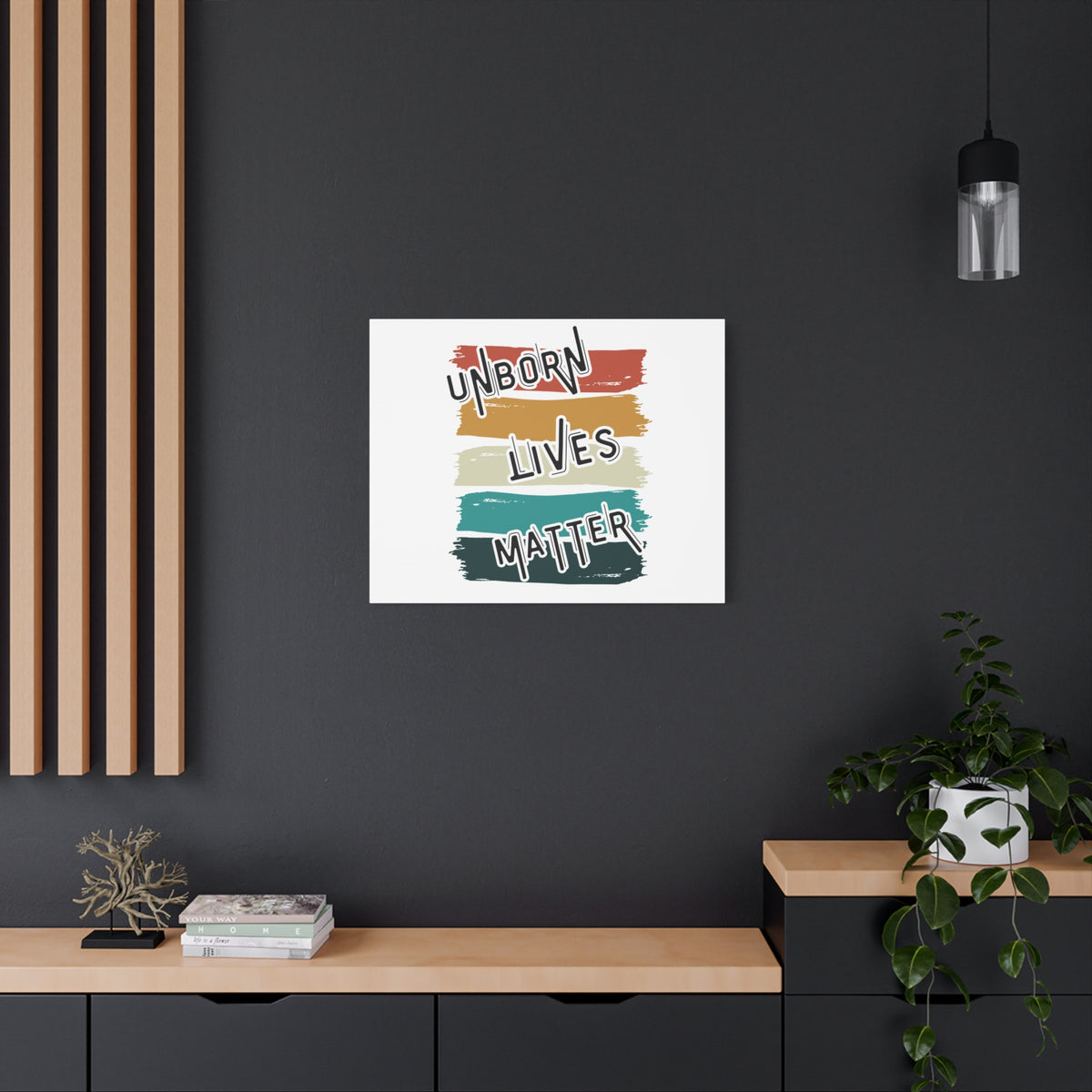 Scripture Walls Unborn Lives Matter Psalm 127:3 Rainbow Bible Verse Canvas Christian Wall Art Ready to Hang-Express Your Love Gifts