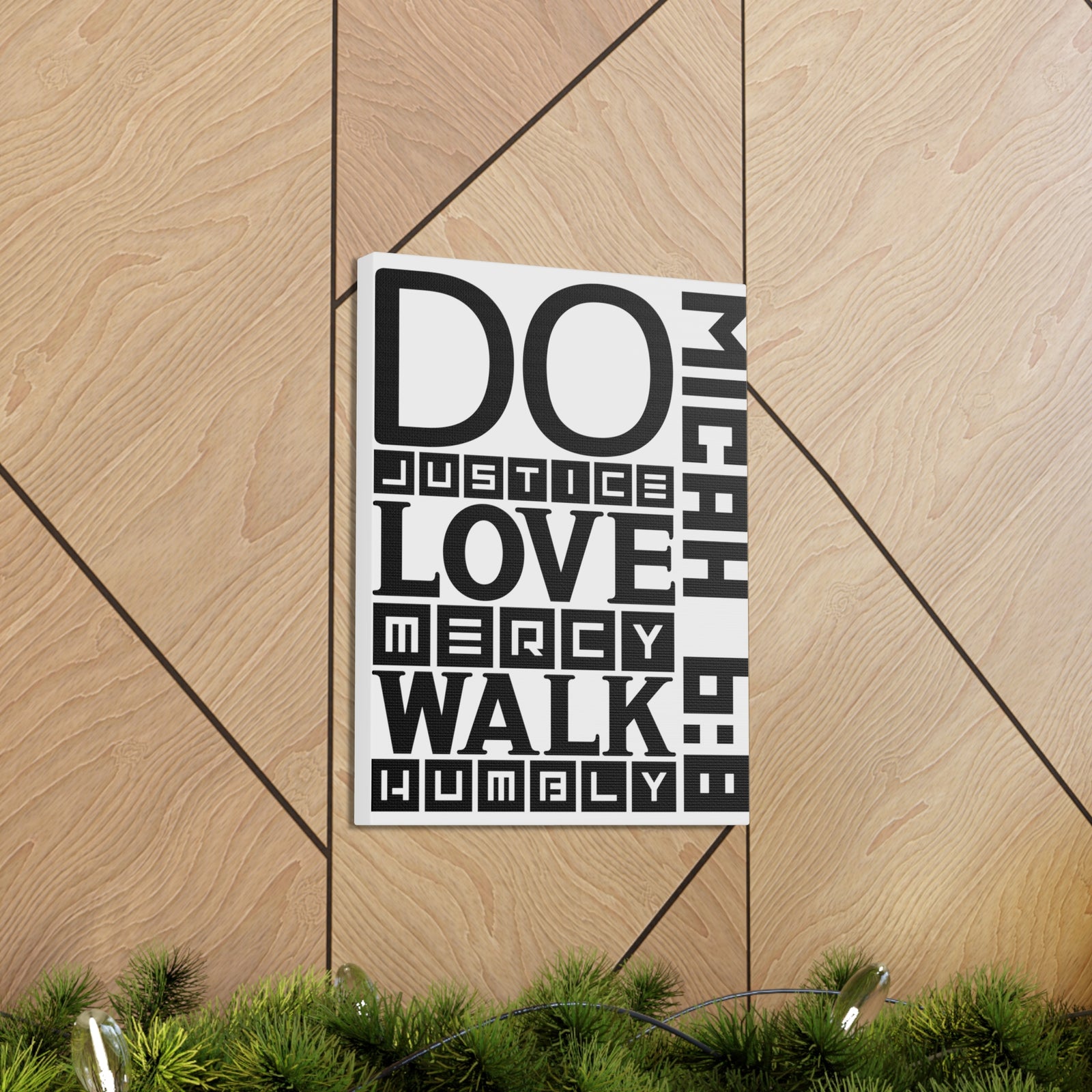 Scripture Walls Micah 6:8 DO Justice Bible Verse Canvas Christian Wall Art Ready to Hang Unframed-Express Your Love Gifts