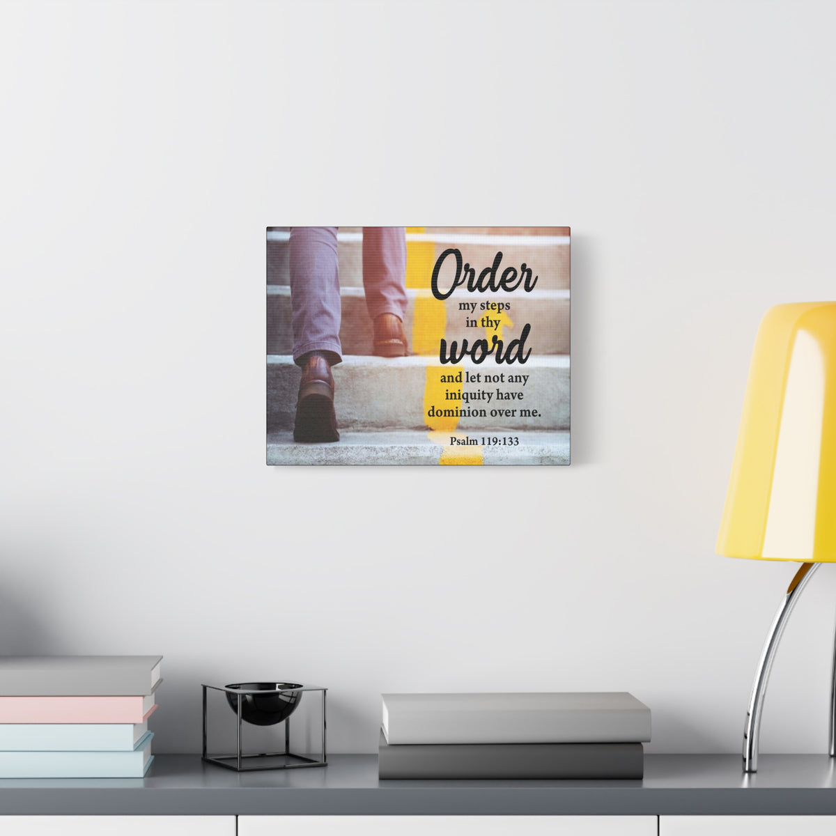 Scripture Canvas Dominion Over Me Psalm 119:133 Christian Wall Art Bible Verse Print Ready to Hang-Express Your Love Gifts