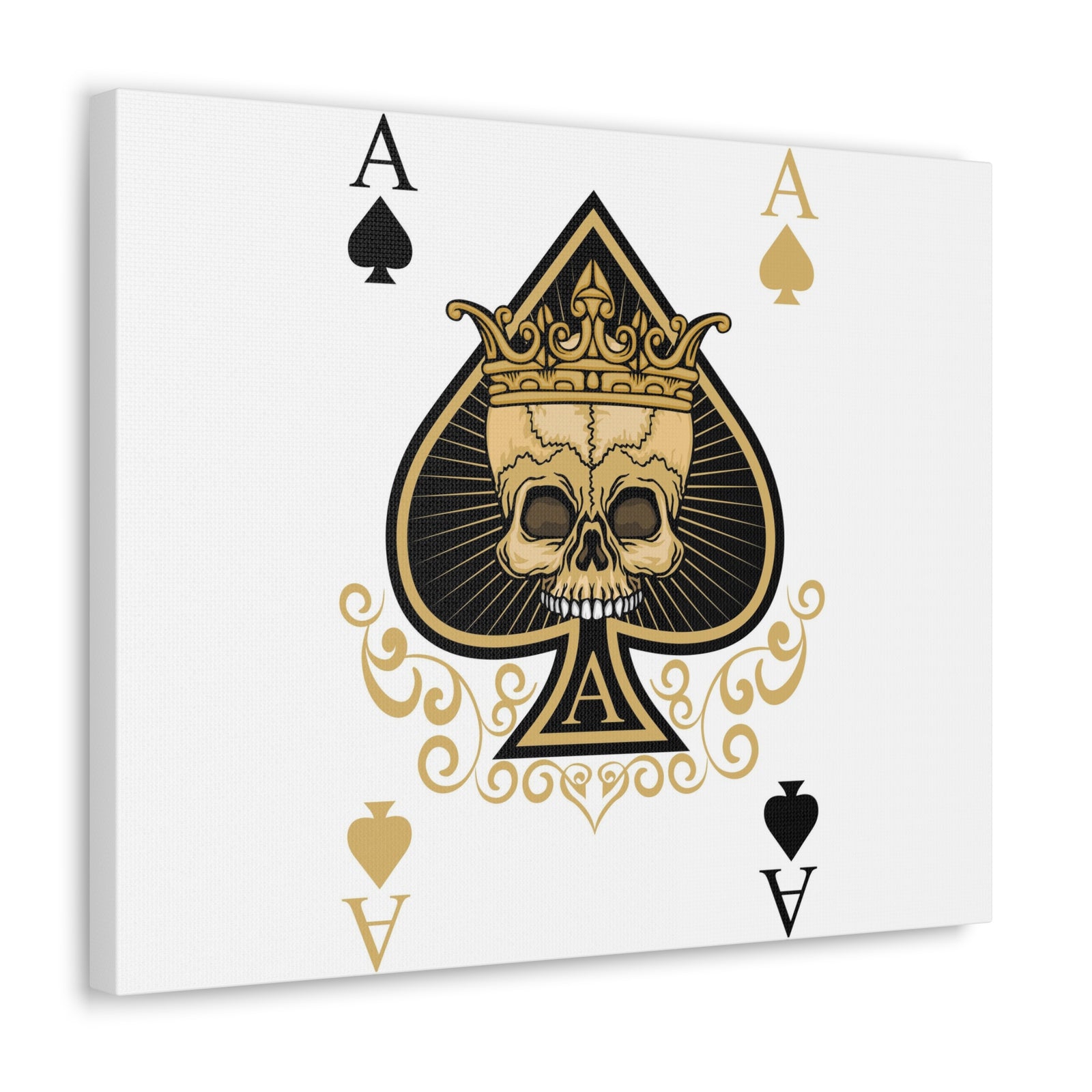 Gothic Ace Of Spades Playing Card Canvas Wall Art for Home Decor Ready-to-Hang-Express Your Love Gifts