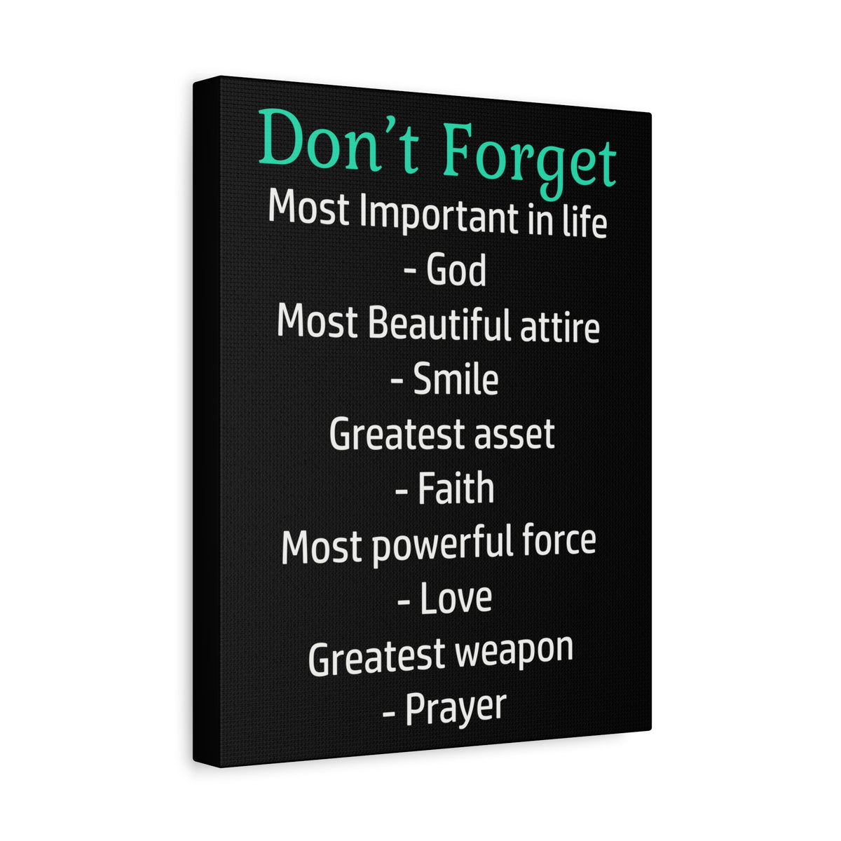 Inspirational Wall Art Don't Forget In Life Motivation Wall Decor for Home Office Gym Inspiring Success Quote Print Ready to Hang-Express Your Love Gifts