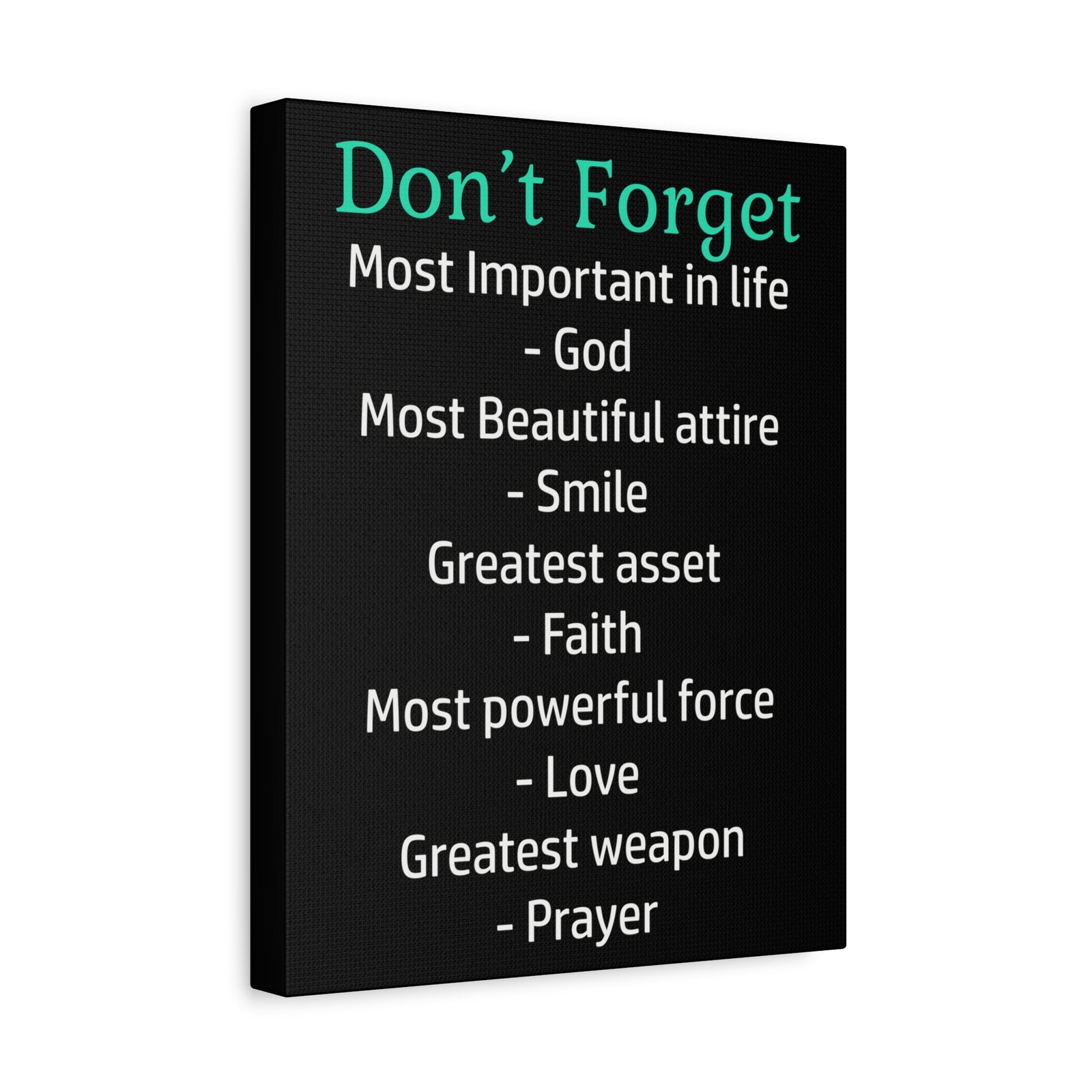 Inspirational Wall Art Don't Forget In Life Motivation Wall Decor for Home Office Gym Inspiring Success Quote Print Ready to Hang-Express Your Love Gifts