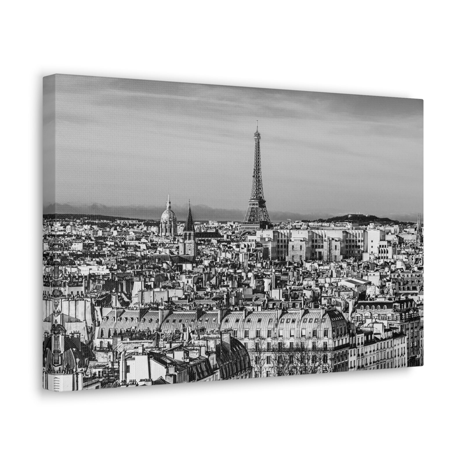 Paris Black And White Skyline Canvas Artwork High-Quality Breathtaking Stunning Cityscape for Home Decor Ready to Hang-Express Your Love Gifts