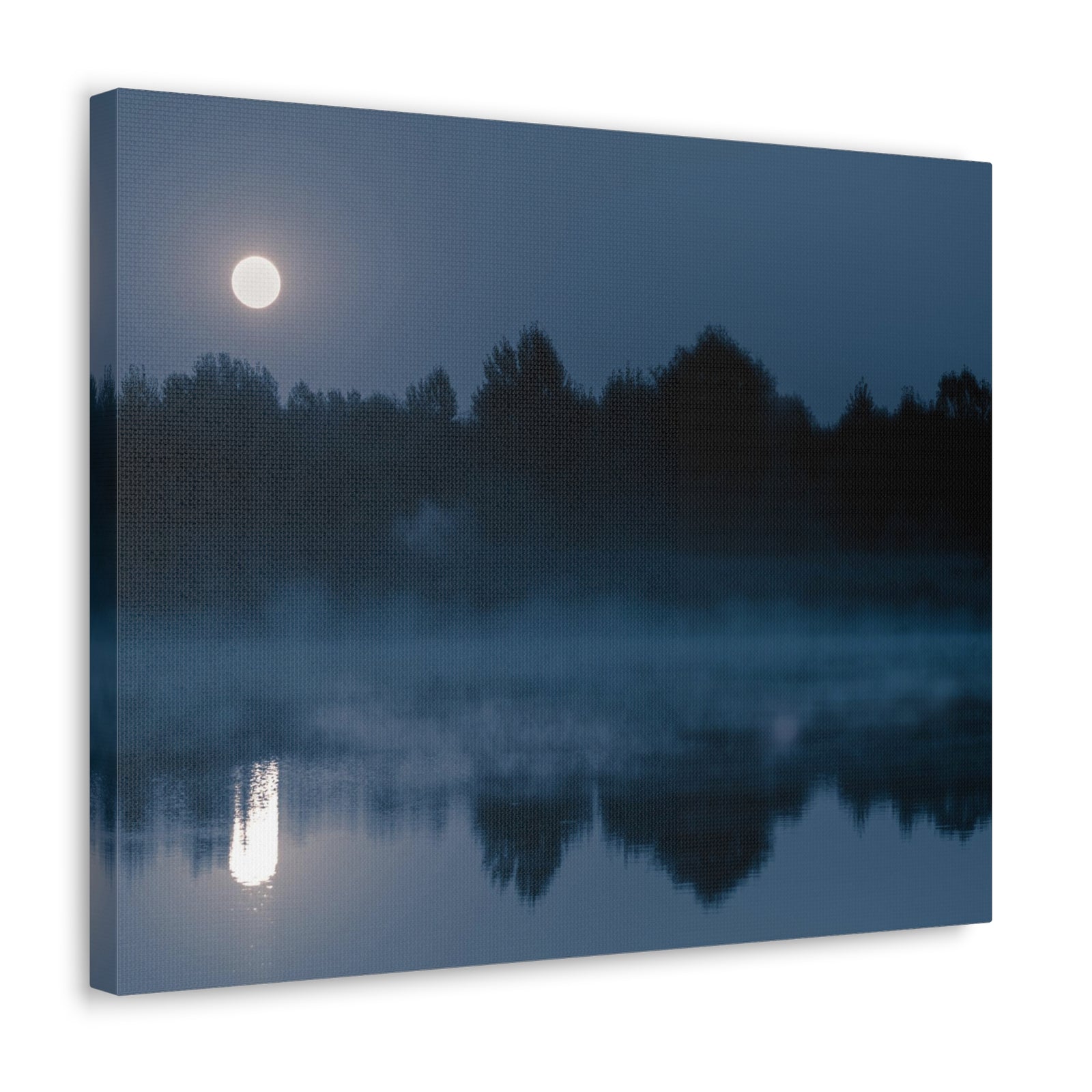Misty Mountain Reflections Nature Wilderness Photography Canvas Wall Art for Home Decor Ready-to-Hang-Express Your Love Gifts