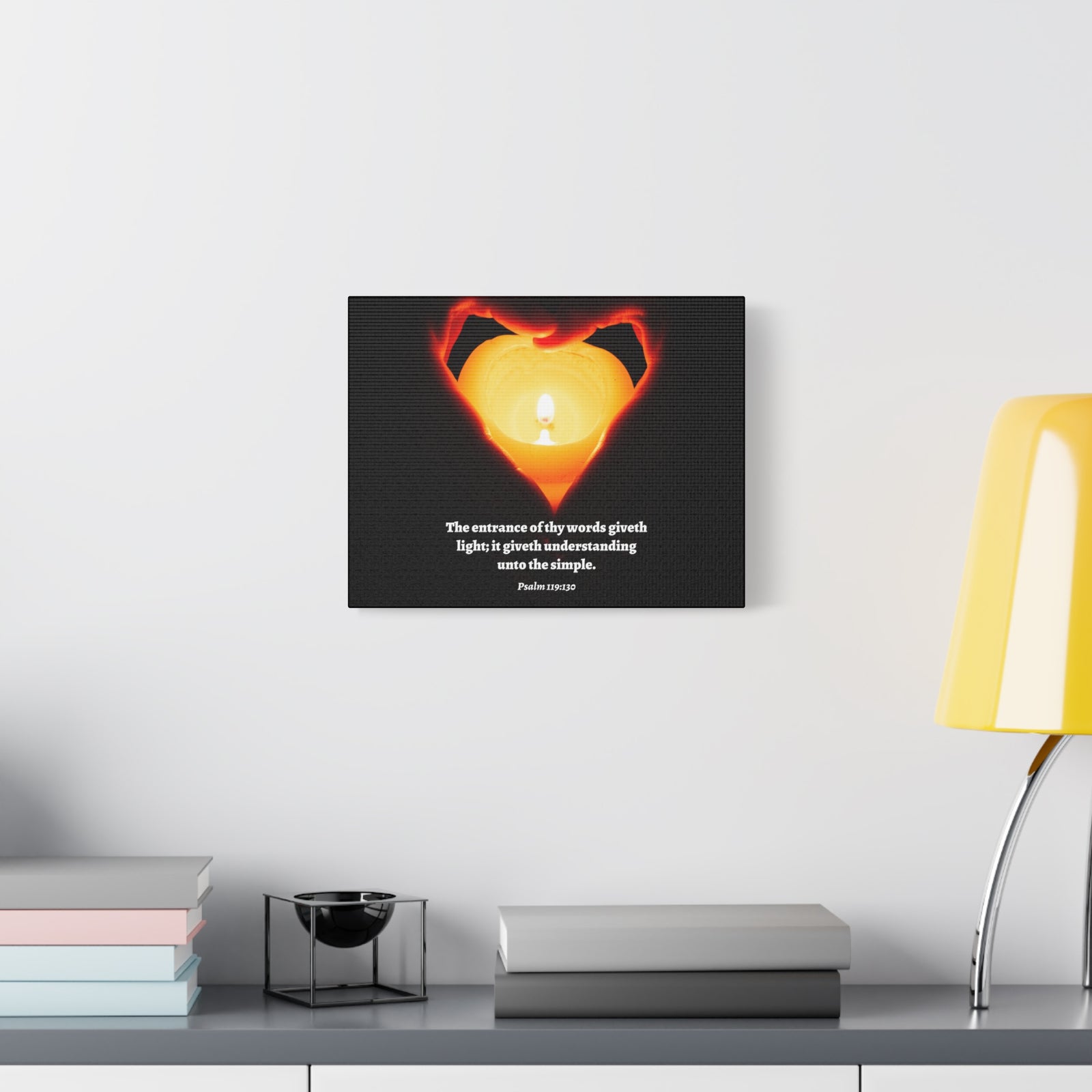 Scripture Walls Giveth Light Psalm 119:130 Bible Verse Canvas Christian Wall Art Ready to Hang-Express Your Love Gifts