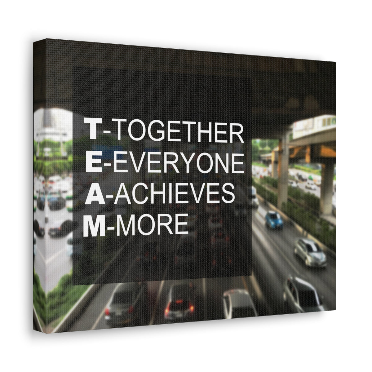 Inspirational Quote Canvas Together Everyone Achieves More Wall Art Motivational Motto Inspiring Prints Artwork Decor Ready to Hang-Express Your Love Gifts