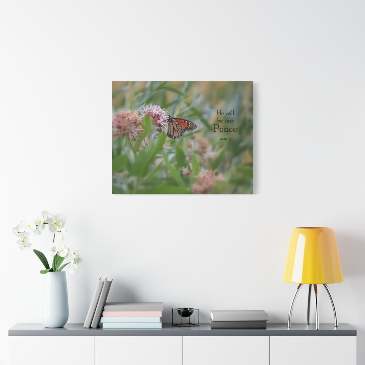 Scripture Walls Our Peace Micah 5:5 Bible Verse Canvas Christian Wall Art Ready to Hang-Express Your Love Gifts