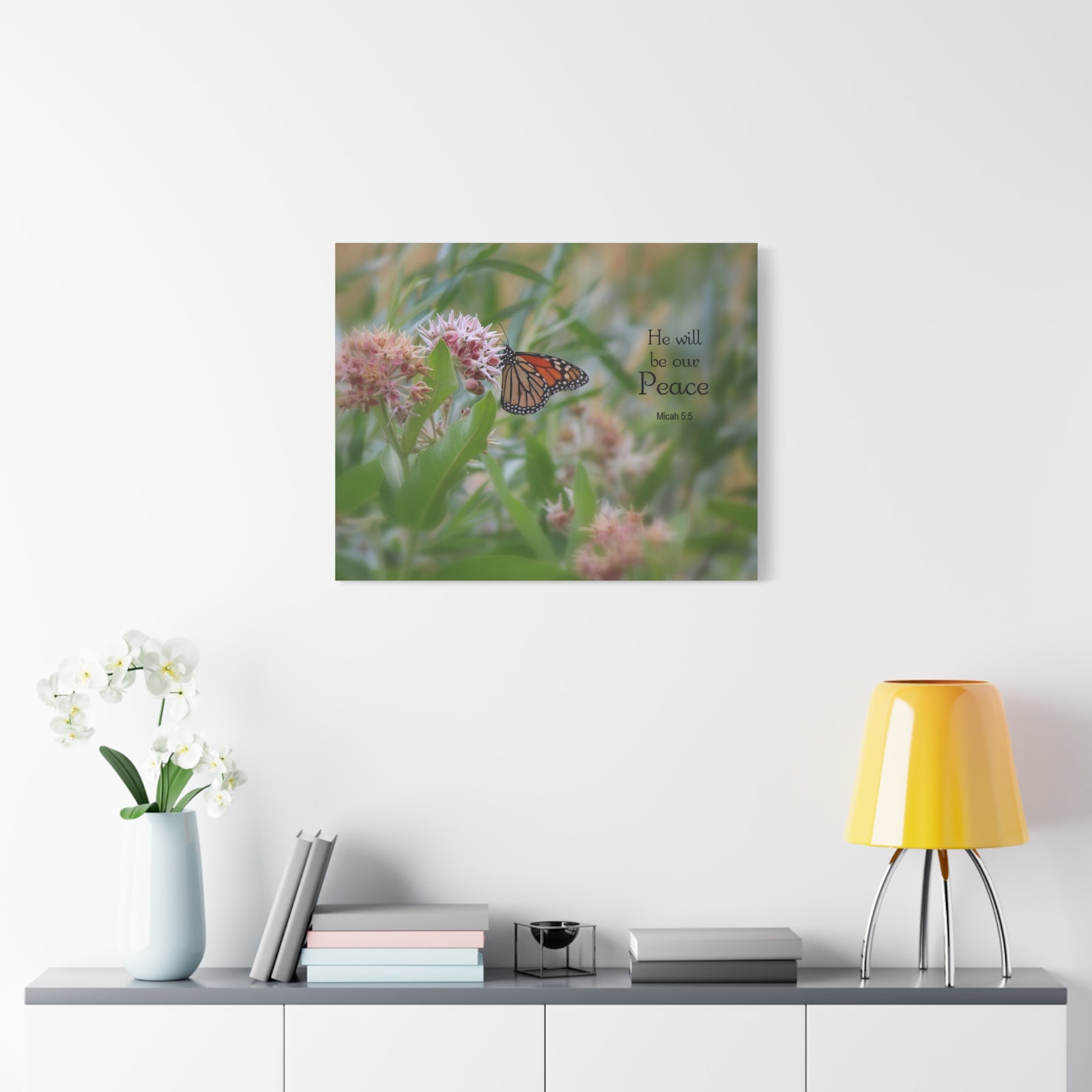 Scripture Walls Our Peace Micah 5:5 Bible Verse Canvas Christian Wall Art Ready to Hang-Express Your Love Gifts