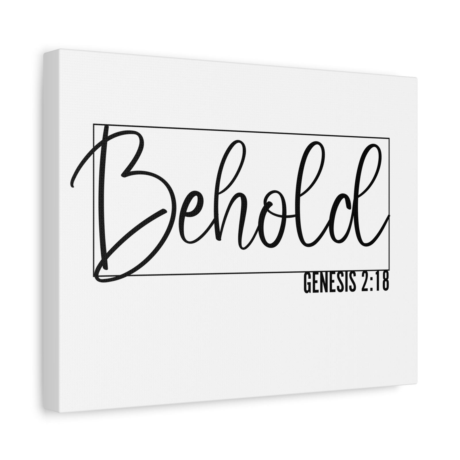 Scripture Walls Genesis 2:18 Behold Bible Verse Canvas Christian Wall Art Ready to Hang Unframed-Express Your Love Gifts
