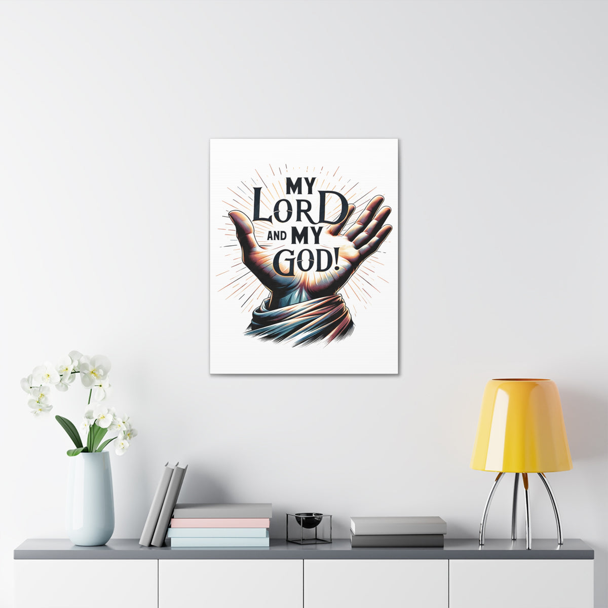 Scripture Walls John 20:28 My Lord and My God! Bible Verse Canvas Christian Wall Art Ready to Hang Unframed-Express Your Love Gifts