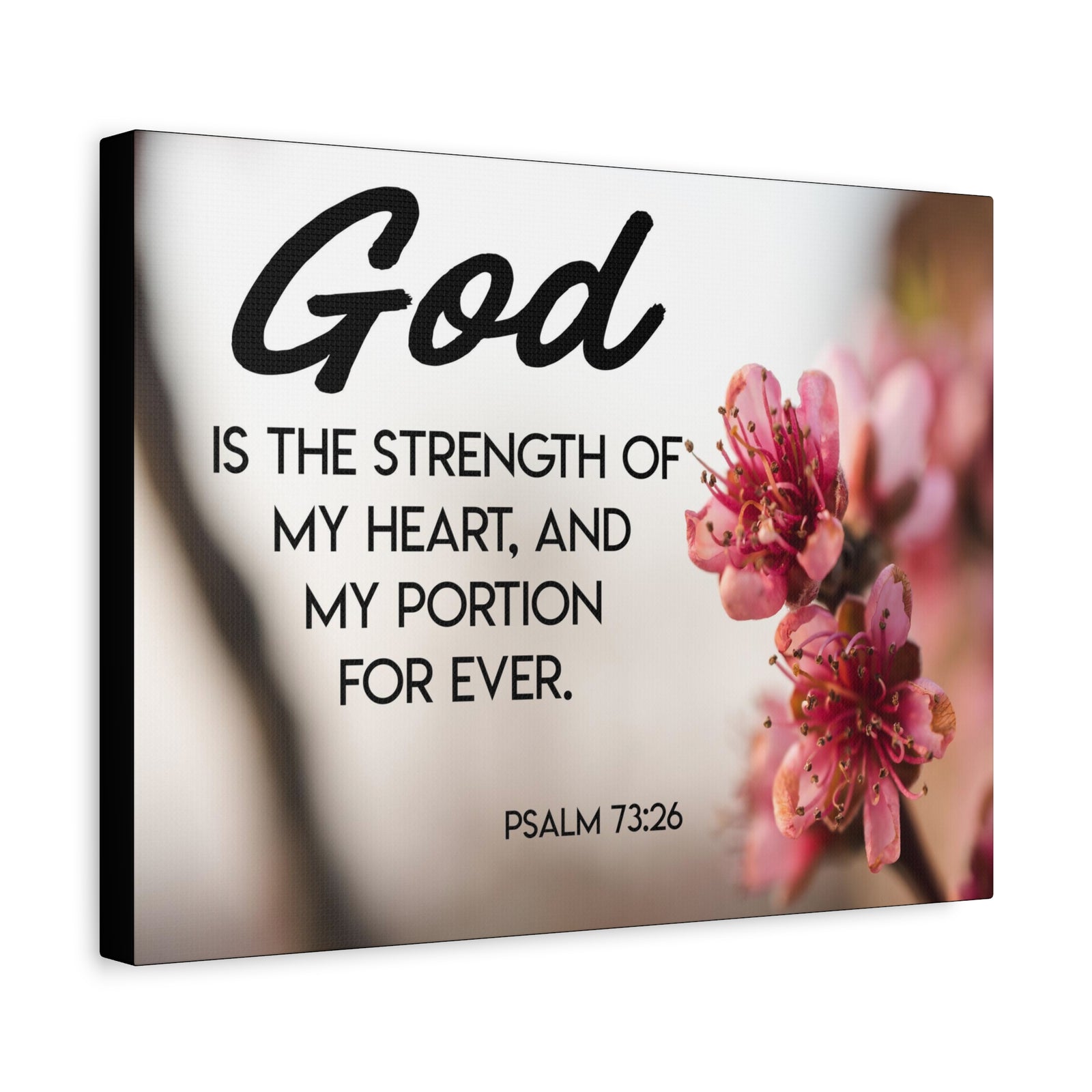Bible Verse Canvas God is My Strength Psalm 73:26 Wall Art Christian Home Decor-Express Your Love Gifts