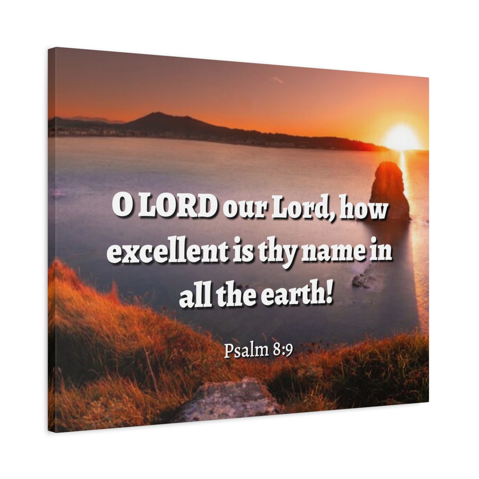 Scripture Walls Excellent is Thy Name Psalm 8:9 Bible Verse Canvas Christian Wall Art Ready to Hang-Express Your Love Gifts