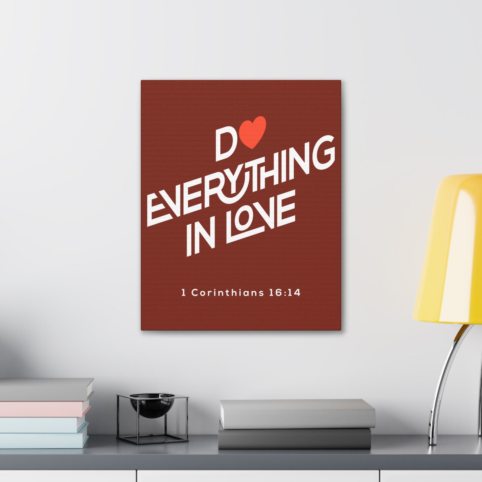 Scripture Canvas Do Everything In Love 1 Corinthians 16:14 Christian Wall Art Bible Verse Print Ready To Hang-Express Your Love Gifts