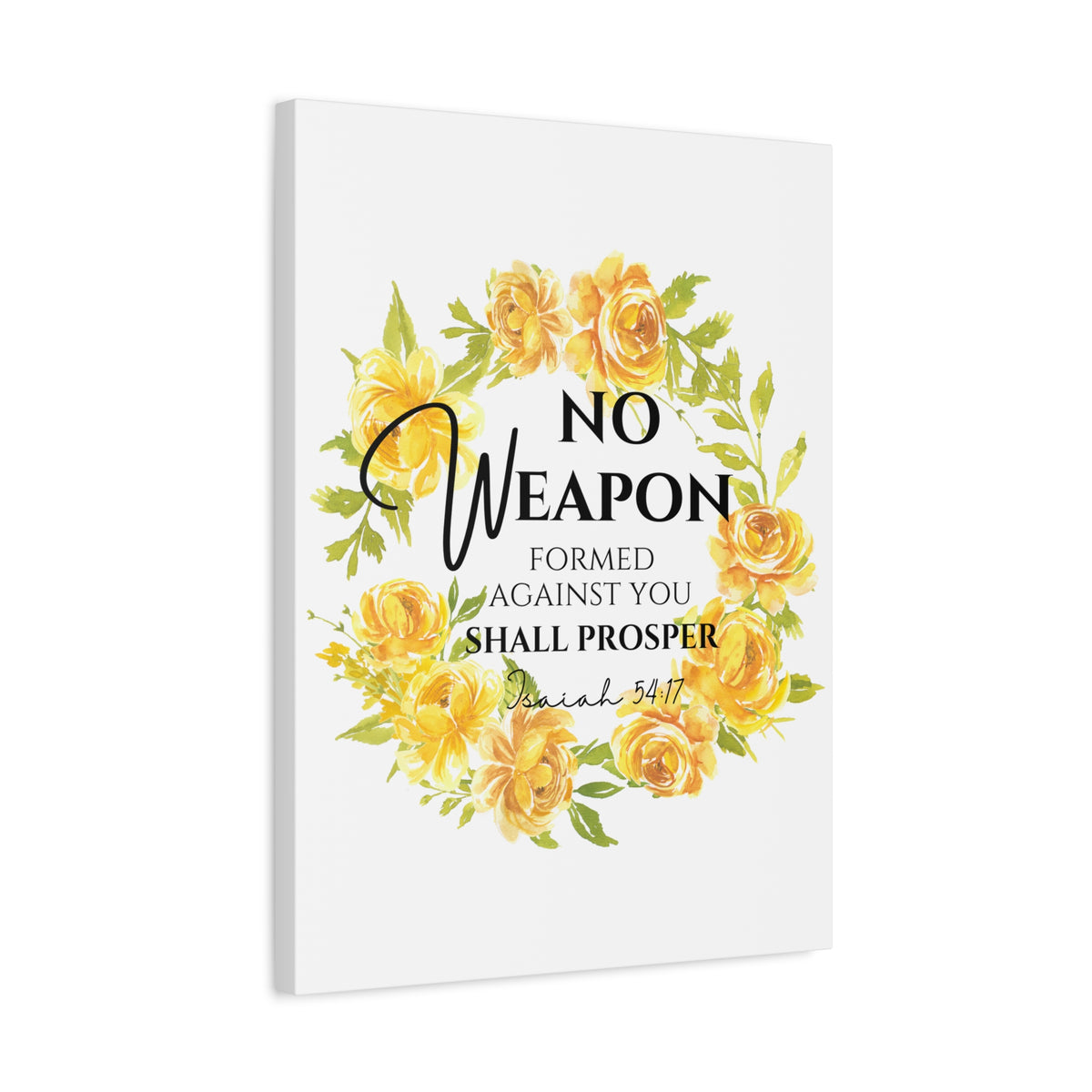 Scripture Walls Isaiah 54:17 No Weapon Bible Verse Canvas Christian Wall Art Ready to Hang Unframed-Express Your Love Gifts