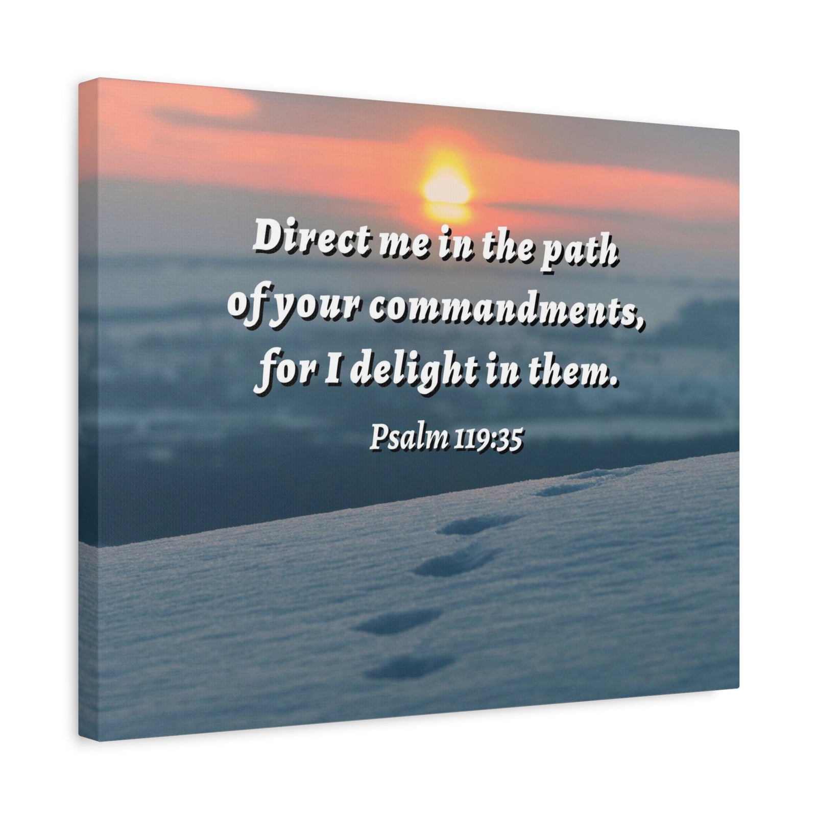 Scripture Walls Direct Me In The Path Psalm 119:35 Bible Verse Canvas Christian Wall Art Ready to Hang-Express Your Love Gifts